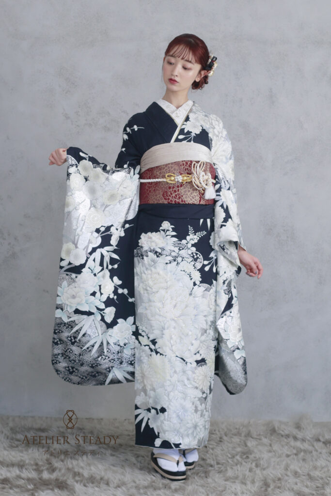 紺地にシルバー