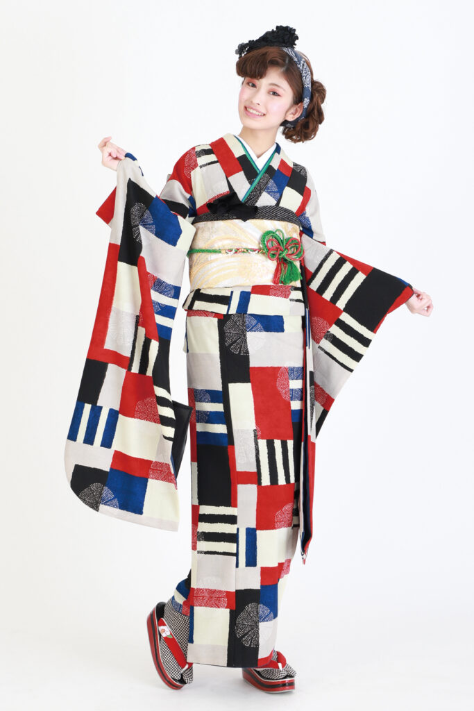 変わり格子に花火